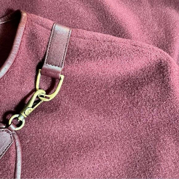 Ralph Lauren Collection Pre-Fall ‘17 Winsor Burgundy Wool-Cashmere Lambskin Cape - Picture 11 of 17